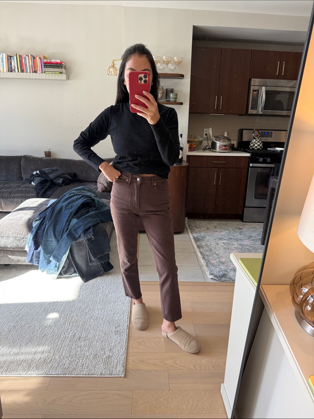 Everlane Brown Straight-Leg Crop Jeans